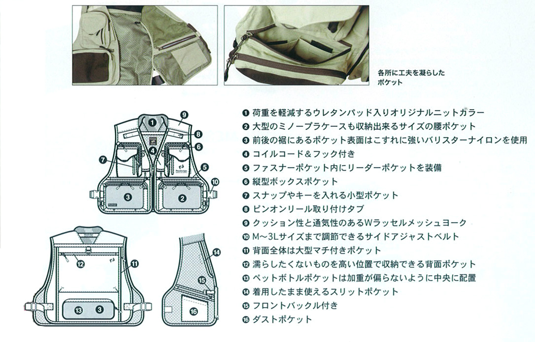 パズデザイン/ベスト/○2014○トラウティスト ベストIII ZFV-020