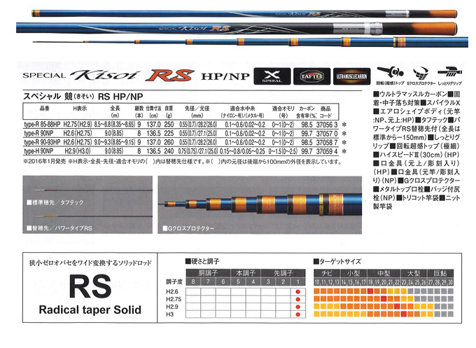 ロッドシマノ　スペシャルRS 　タイプR90-93HZ