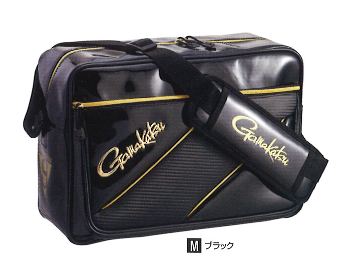 がまかつ - がまかつ ショルダーバッグ M GM3578　ブラック/ゴールド 送料無料 がまかつ(Gamakatsu) ショルダーバッグ M GM3578