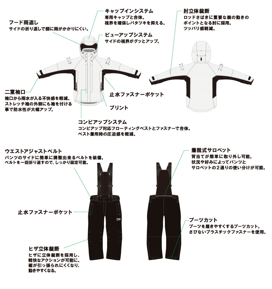 へら/へら釣り/防寒ウェア/【7e】【17ダ防S】DW-3406レインMAX