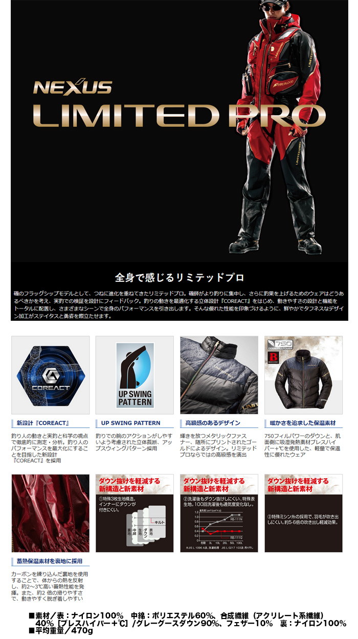 防寒・防水ウェア/防寒ジャケット/*sj NEXUS・DOWN JACKET LEMITED PRO