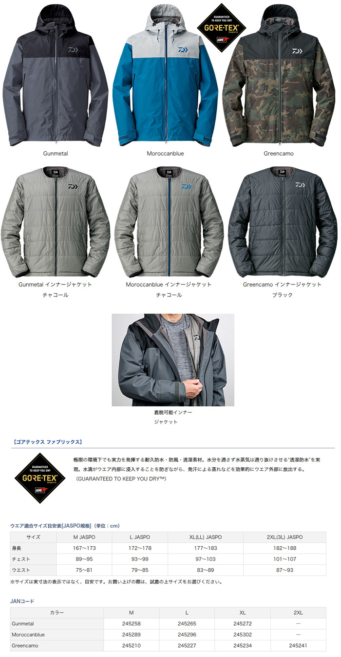 DAIWA 防水ウェアー 防寒 GORE-TEX ゴアテックス-