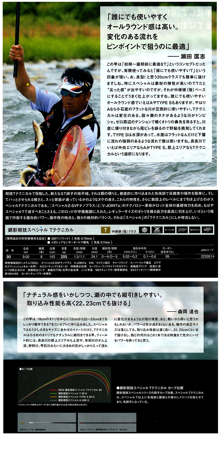 鮎釣り用品ニューアイテム/○2022※銀影競技スペシャルT