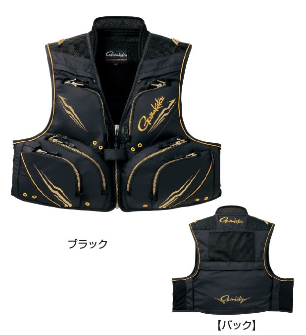 がまかつ(Gamakatsu) ハーフメッシュベスト GM2331 M・ブラック 5L